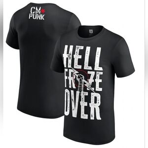 NWOT WWE Return of CM Punk Hell Froze Over Black T-shirt Small